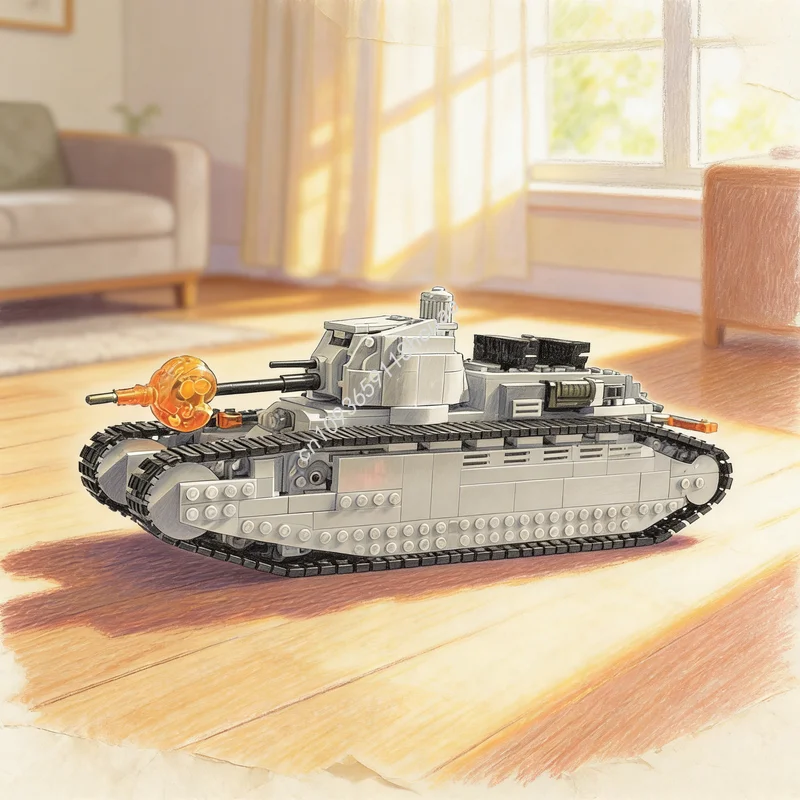 

918 деталей MOC Char FCM Xtra: Конструктор, архитектурная модель, DIY-набор для сборки, рождественский подарок, развивающая игрушка для детей, креативный конструктор