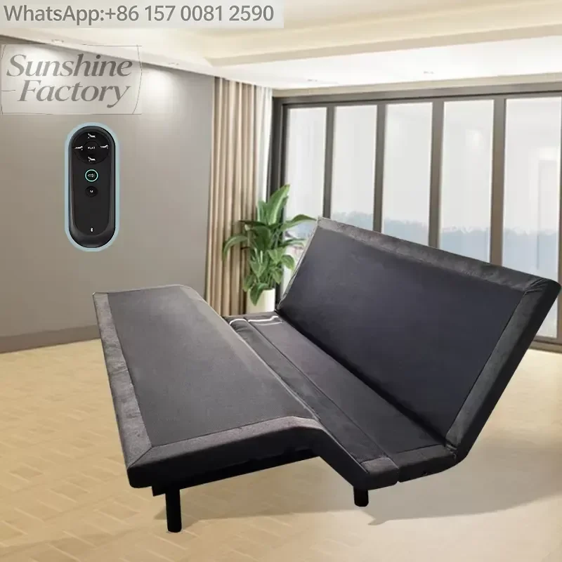 Wholesale Electric Adjustable Bed Frame with Remote Control Foldable Multi-Function for Bedroom Hotel or Apartment Low MOQ