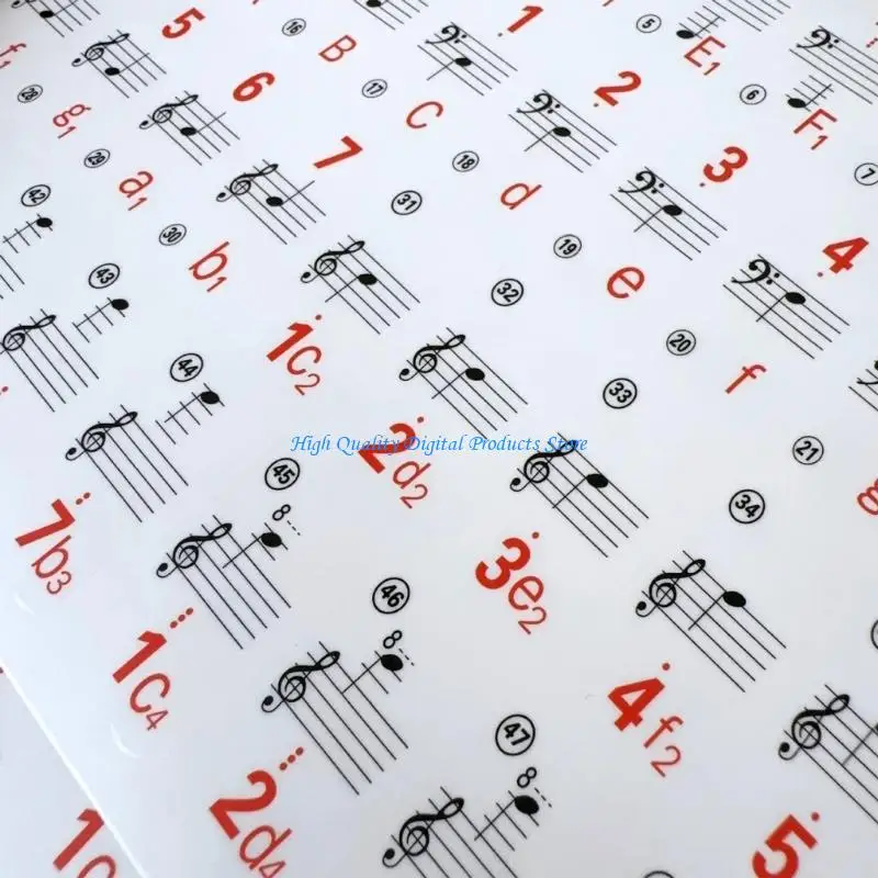 ملصقات لوحة مفاتيح u2je Clear Piano Keys Dealo Deficer for 88/61/54/49/37 مفاتيح