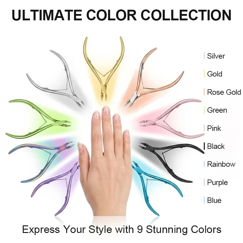 Cuticle Trimmer,Cuticle Pusher,Cutter Clippers,Professional Stainless Steel Nippers,Pedicure Manicure Tools,Fingernails Toenails