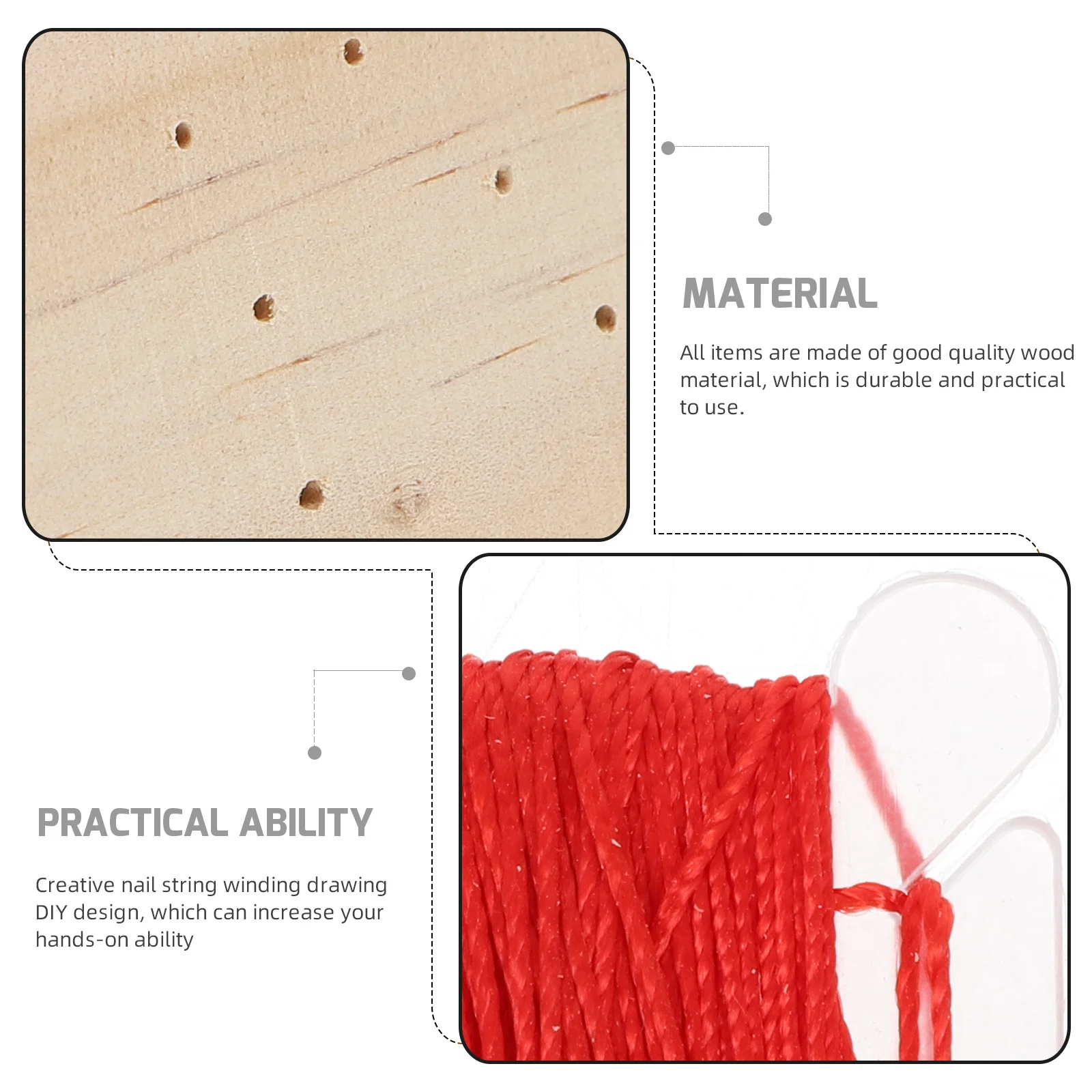 

1Set DIY Nail String Art Kit Creative Nail String Craft Painting Material Easy Handmade Gift DIY Craft Supply for Home