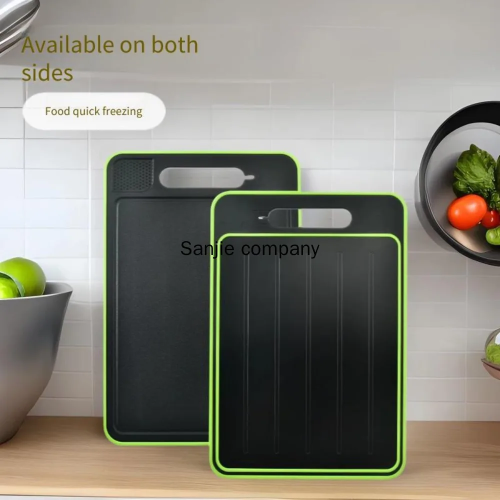 Antibacterial and mildew-proof cutting board household double-sided stainless steel fruit cutting board kitchen chopping board
