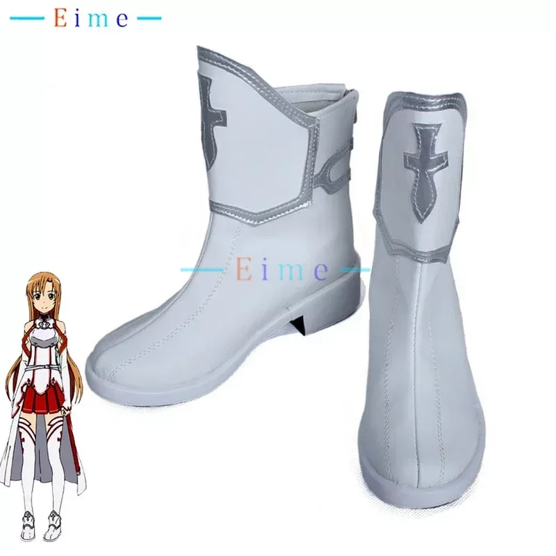 

Yuki Asuna Cosplay Shoes PU Leather Shoes Halloween Carnival Boots Cosplay Prop Custom Made