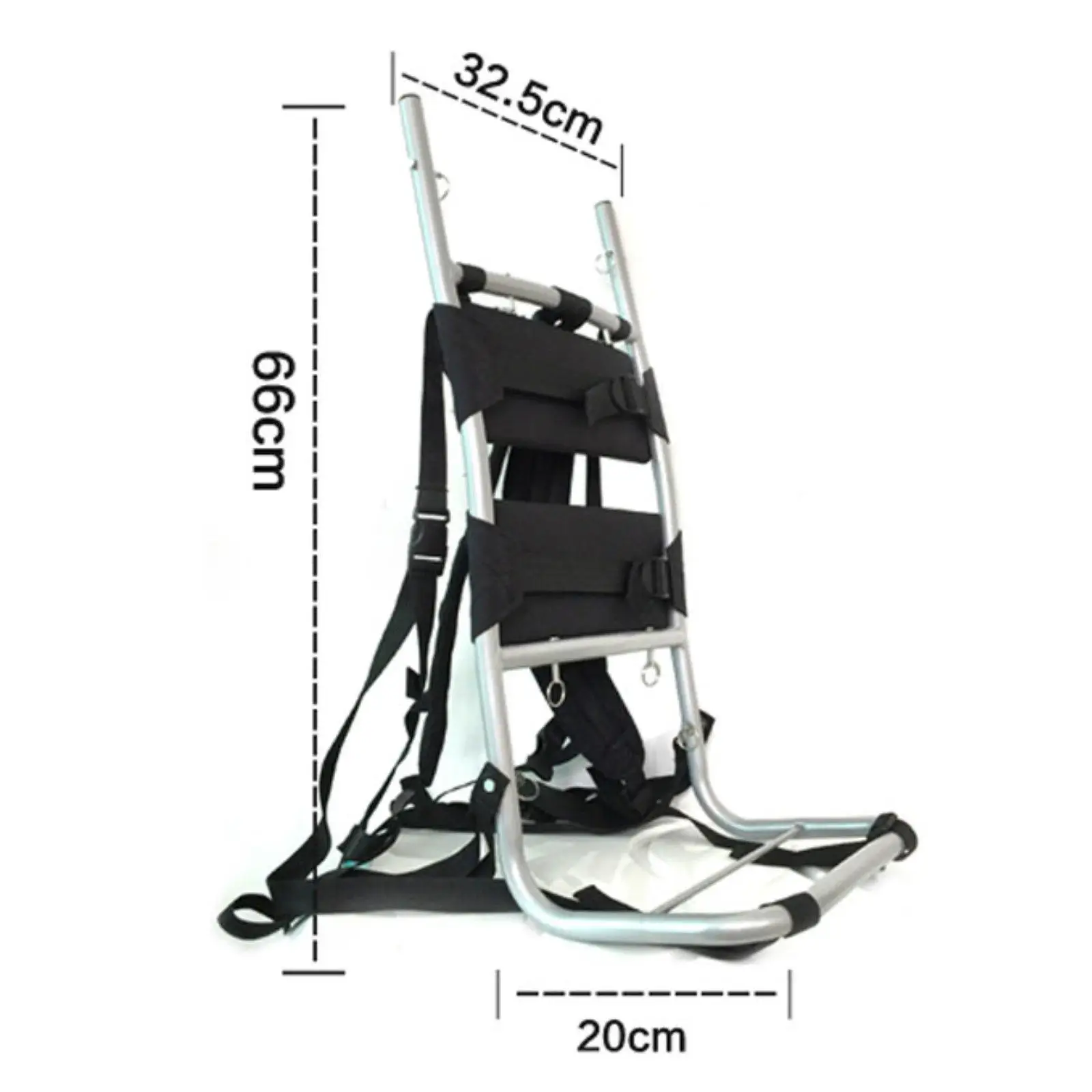 Aluminum Alloy Heavy Load Backpack Frame External Hiking Travel Pack Carrier with Adjustable Straps for Outdoor Activities