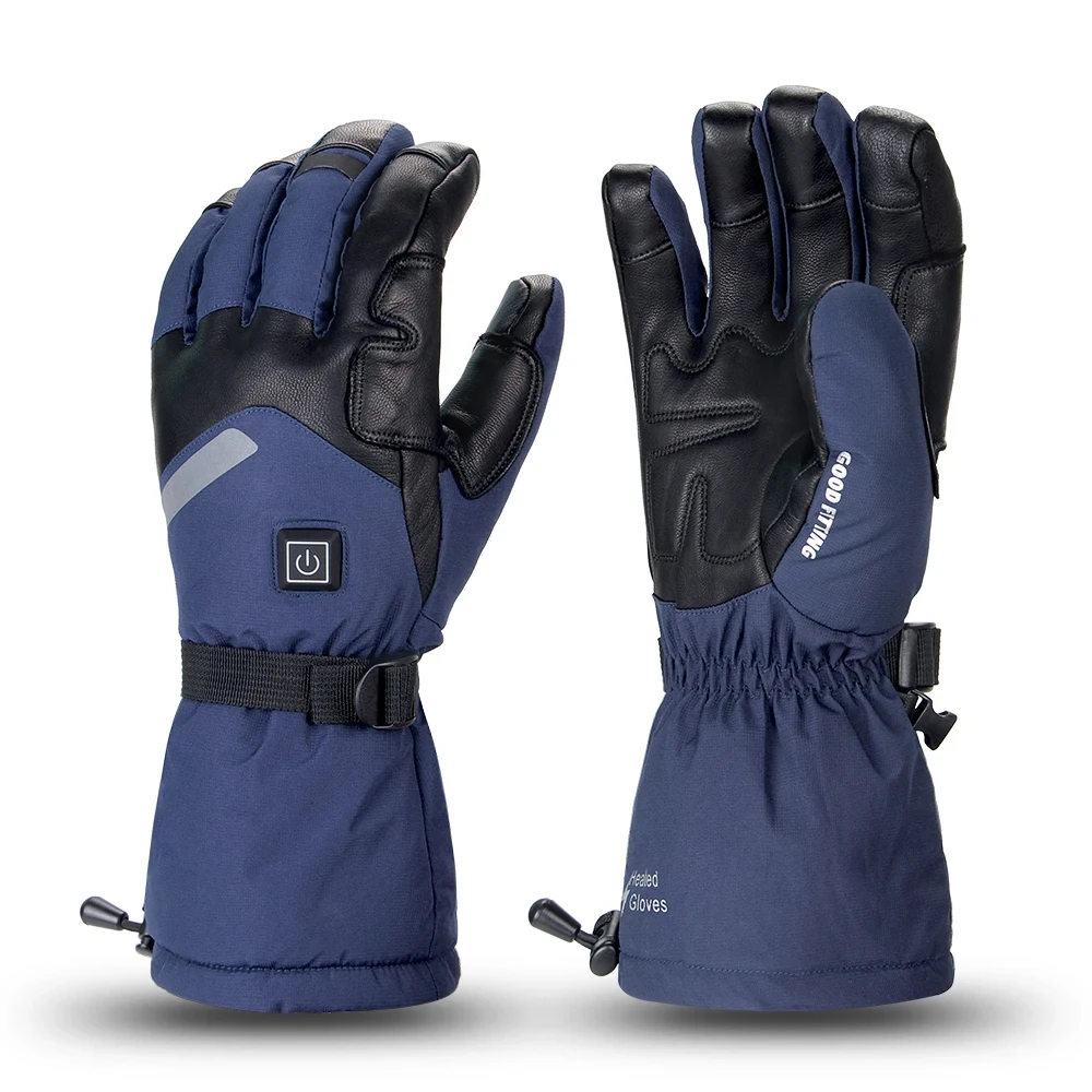 Guantes calefactables impermeables para invierno, guantes calefactores eléctricos USB, guantes calefactables a prueba de viento, deportes de invierno al aire libre, esquí, senderismo, Camping