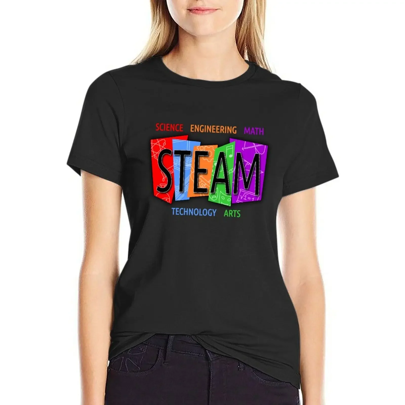 

STEAM Design- Back To School STEAM Teacher Art T-Shirt quick-drying graphics new edition Women clothing