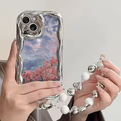 Pink Flower Sea Phone Case For Samsung Galaxy S24 S23 Ultra S20 FE S21 S24 Plus A05 J7 J2 Prime G530 Soft Silicone Cover