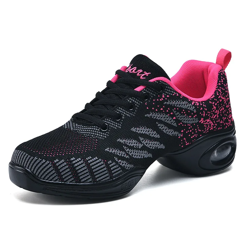 2024 Sneakers Dance Shoes For Women Flying Woven Mesh Comfortable Modern Jazz Dancing Shoes Girls Ladies Outdoor Sports Shoes