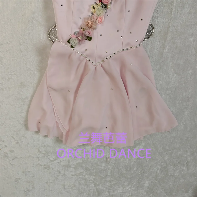 BT01718 Profesjonalne, szyte na miarę kostiumy sceniczne dla dziewcząt, różowe sukienki baletowe do występów lirycznych