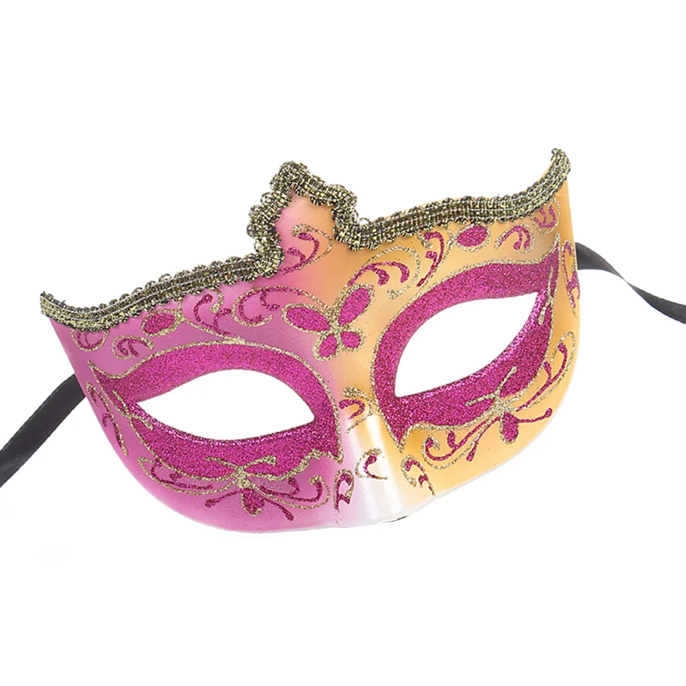 قناع نصف وجه للهالوين بتصميم تاج للأطفال، حفلة تنكرية، حفلة تنكرية، كرنفال، كرة زفاف، هدية وردية خفيفة الوزن