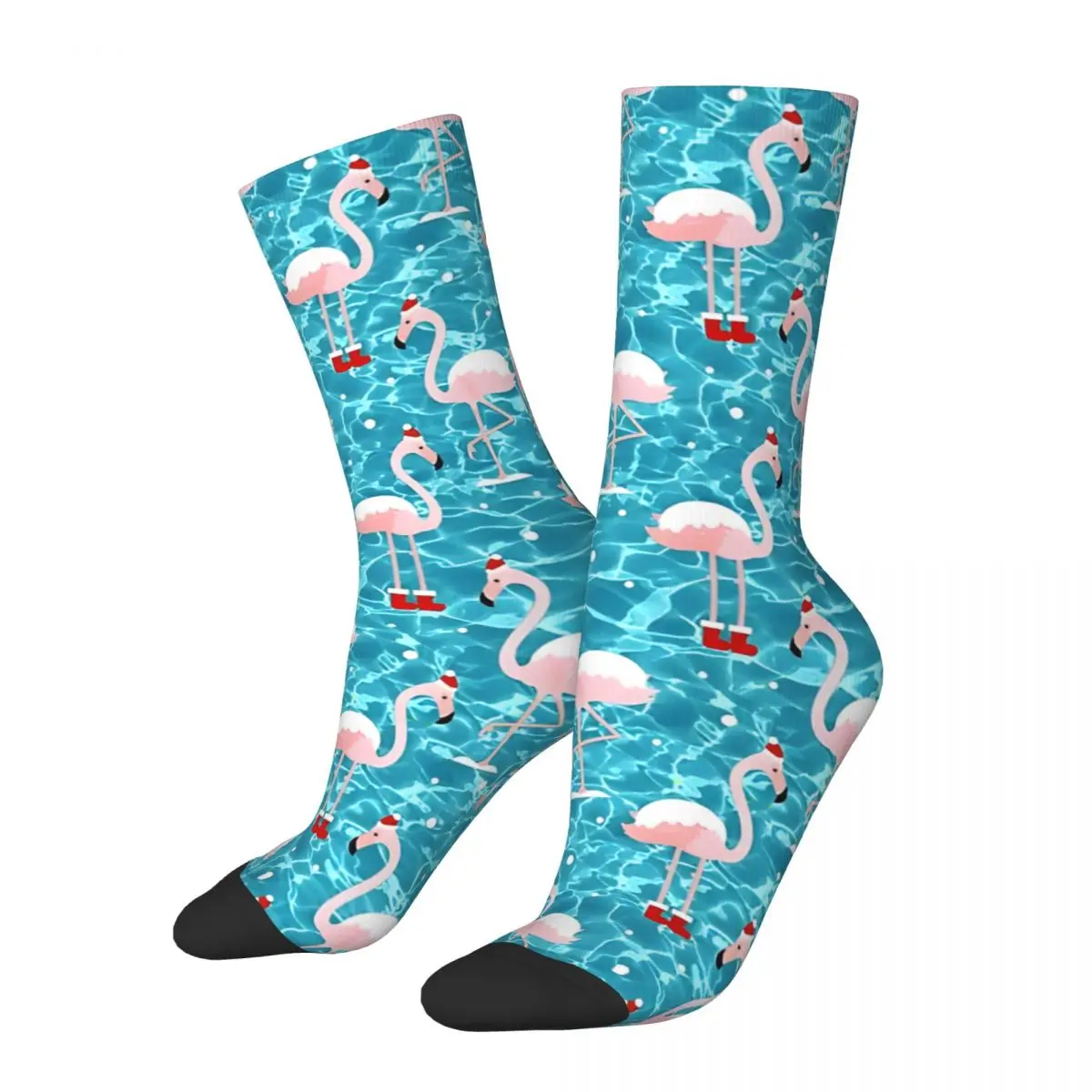 Ugly Christmas Santa Xmas Flamingos Unisex Winter Socks Running Happy Socks street style Crazy Sock