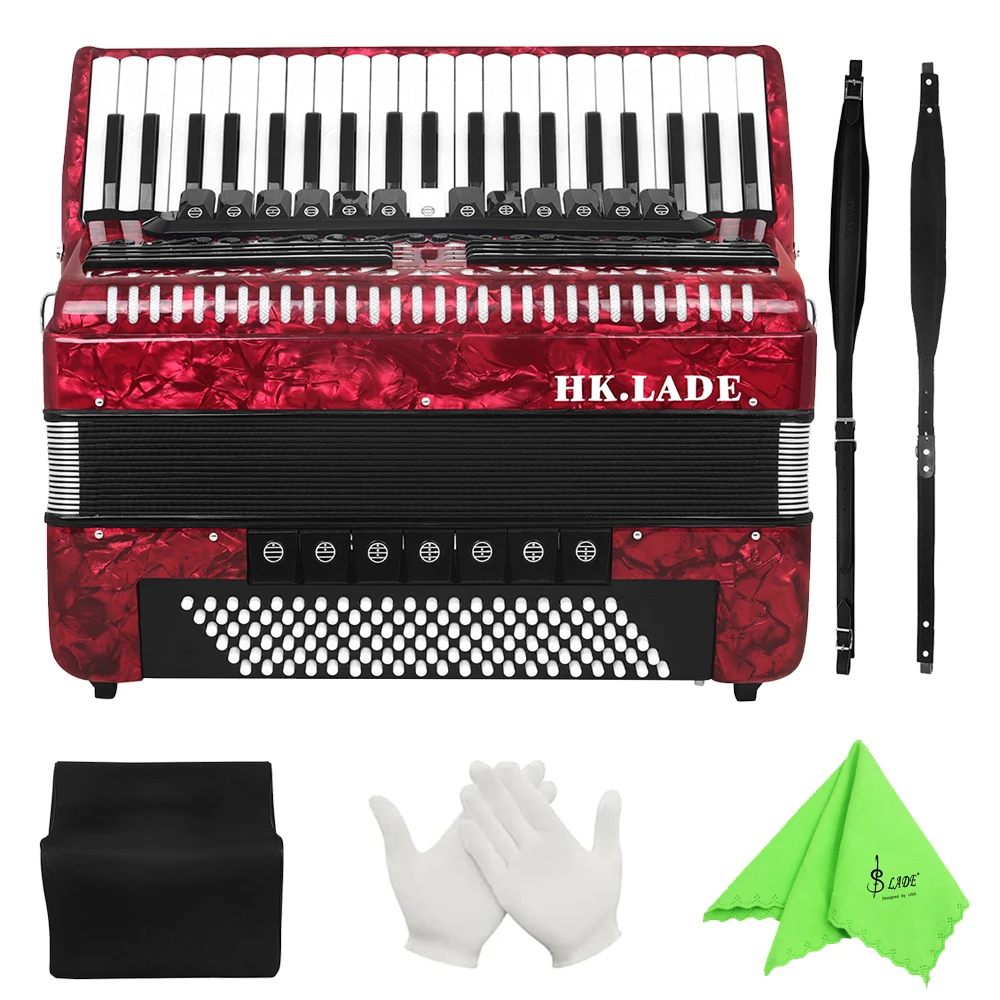 

HK·LADE AH-130 41 Keys 120 Bass Accordion Professional Keyboard Instrument For Grading Performance/Teaching With Accessories