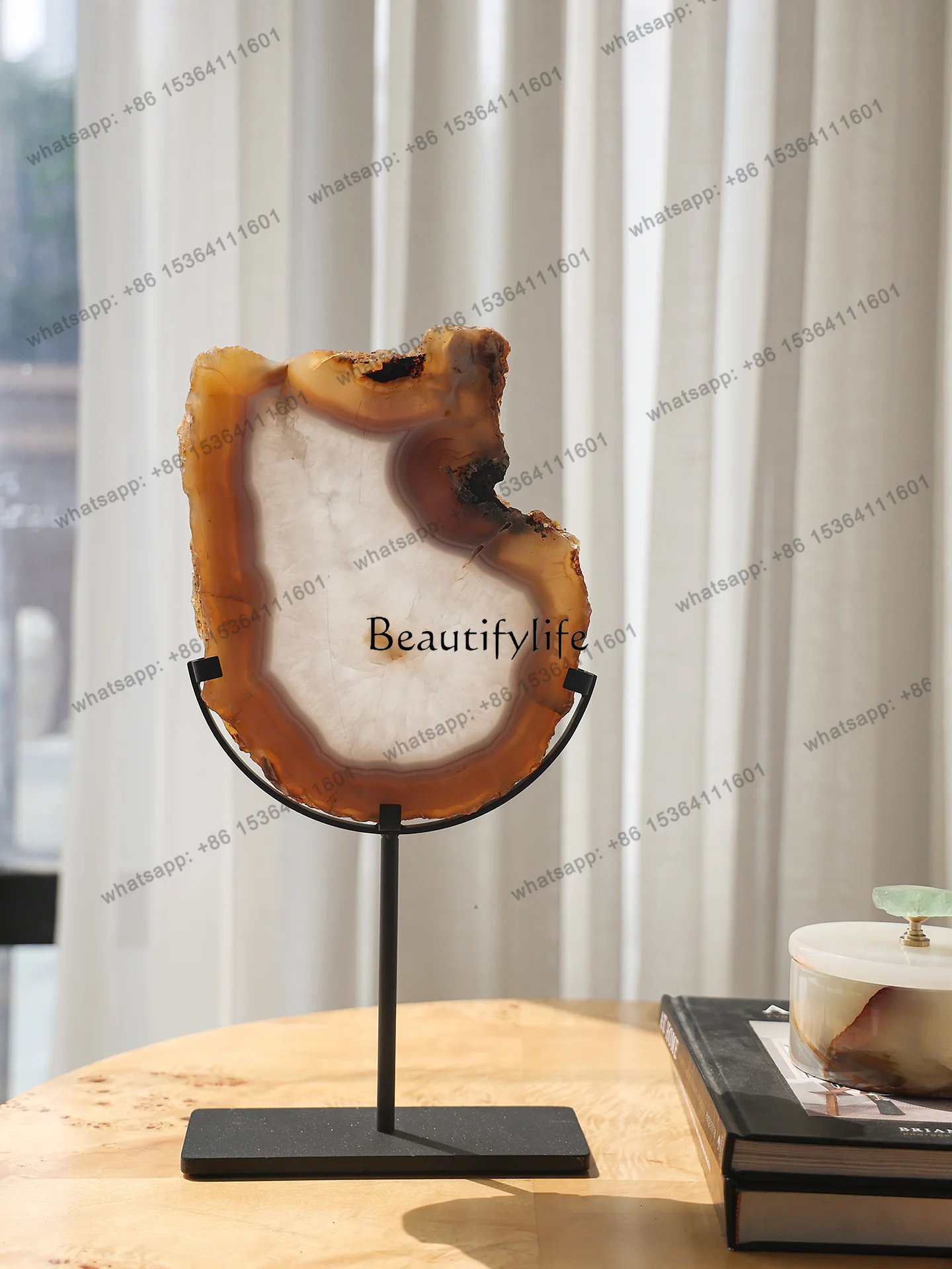 Factory Direct  Living room cabinet ornament medieval agate stone ornament French retro model room entrance