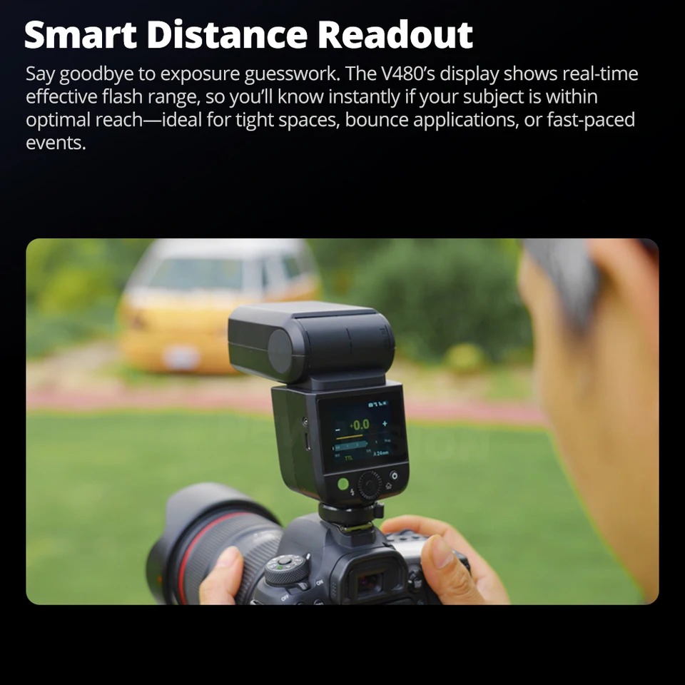 Godox V480 Camera Flash TTL HSS Touch Screen Speedlite With Rechargeable Battery for Nikon Sony Canon Fujifilm Olympus Camera