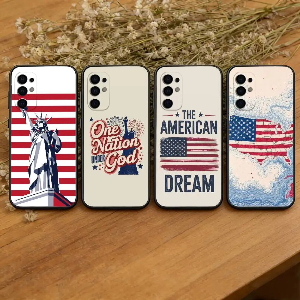 The Culture of the American Flag Phone Case For Samsung S25,S24,S21,S22,S23,S30,Ultra,S20,Plus,Fe,Lite,Note,10,Black Cover