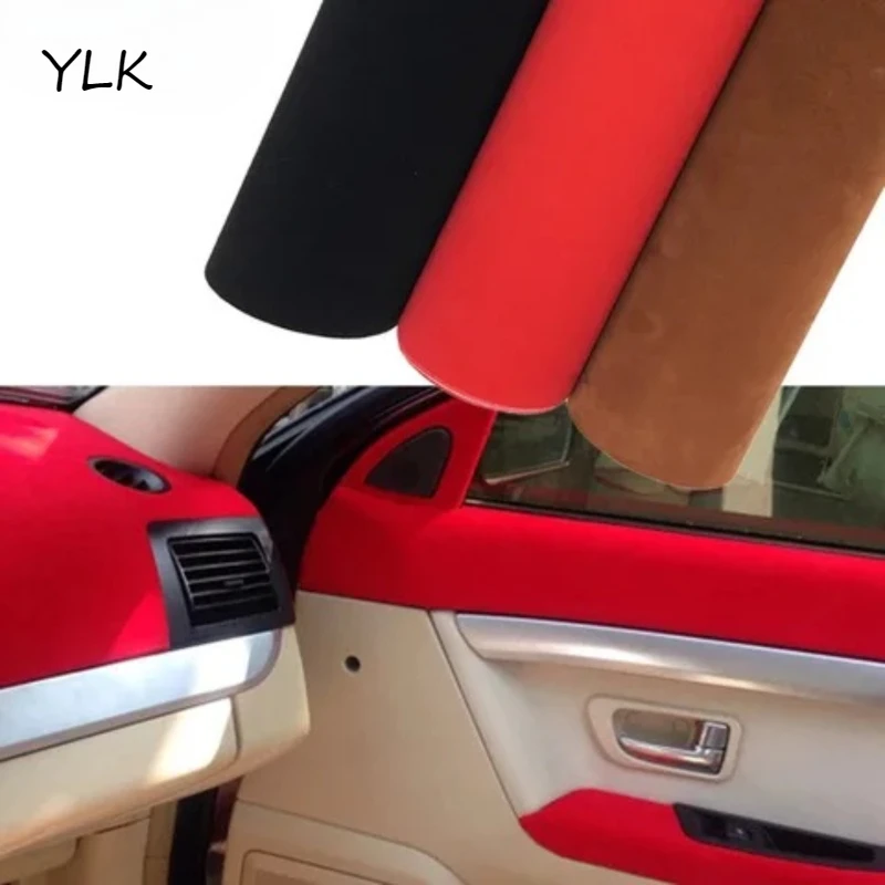 

Самоклеящаяся ткань из искусственной замши 50x150 см для обивки салона автофургонов, тканевая пленка для стойки А, В, С, толстая, для внутренней отделки автомобиля