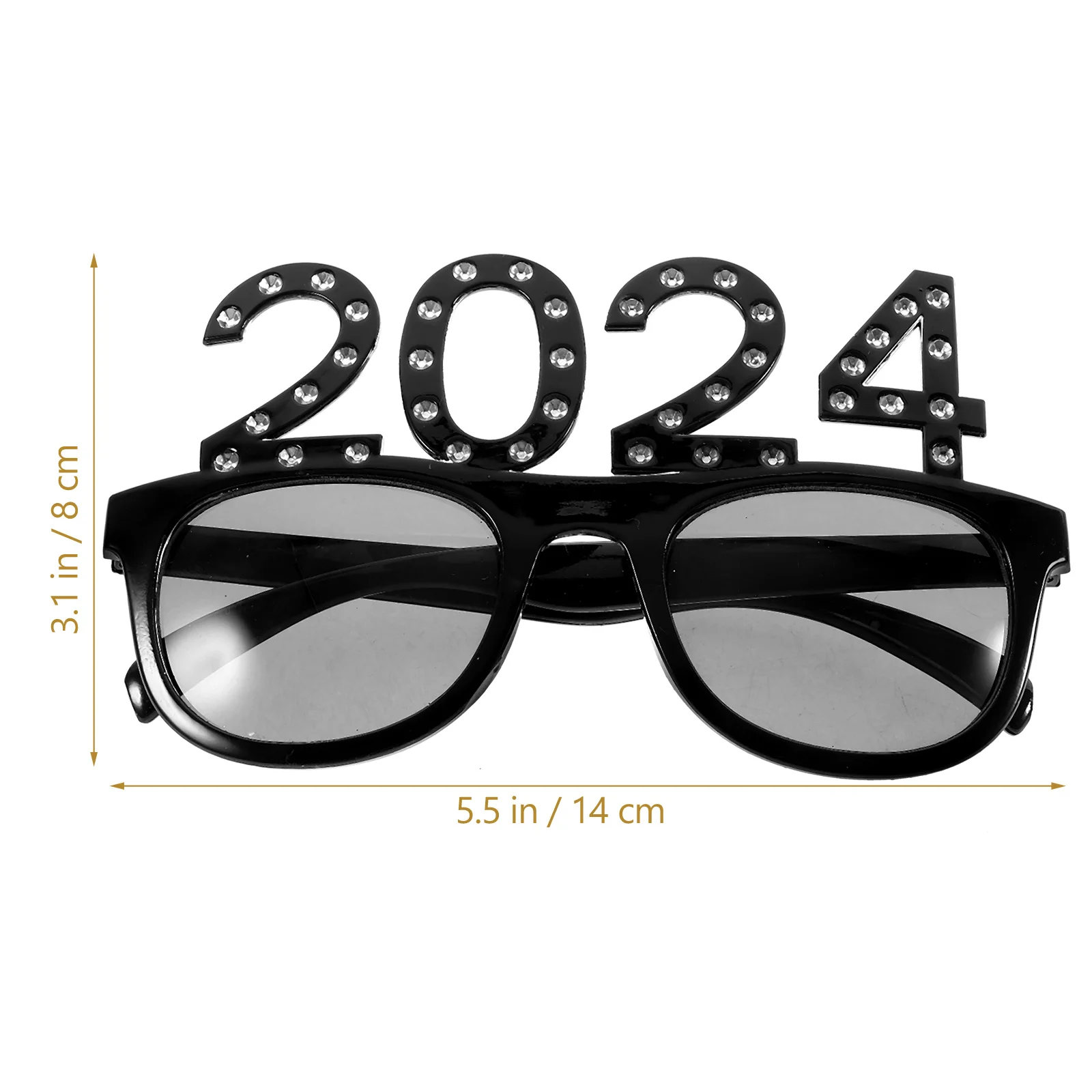 

Digital Glasses Party Eyeglass Props Colored New Year 2024 Photo Accessories Graduation Eyewear Light PC for Adults