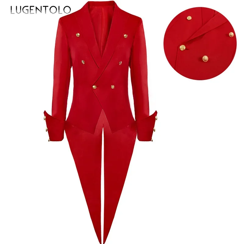 

Мужской средневековый плащ, фрак принца, костюм эпохи Возрождения, ретро, повседневный новый смокинг на Хэллоуин, рождественская вечеринка, длинные куртки