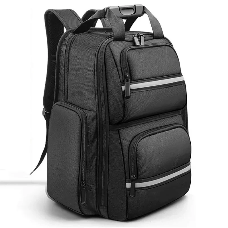 Multi Functional Shoulder Bag, Canvas Electrician Backpack, Portable Hardware Pocket, Studio Building Storage Bag