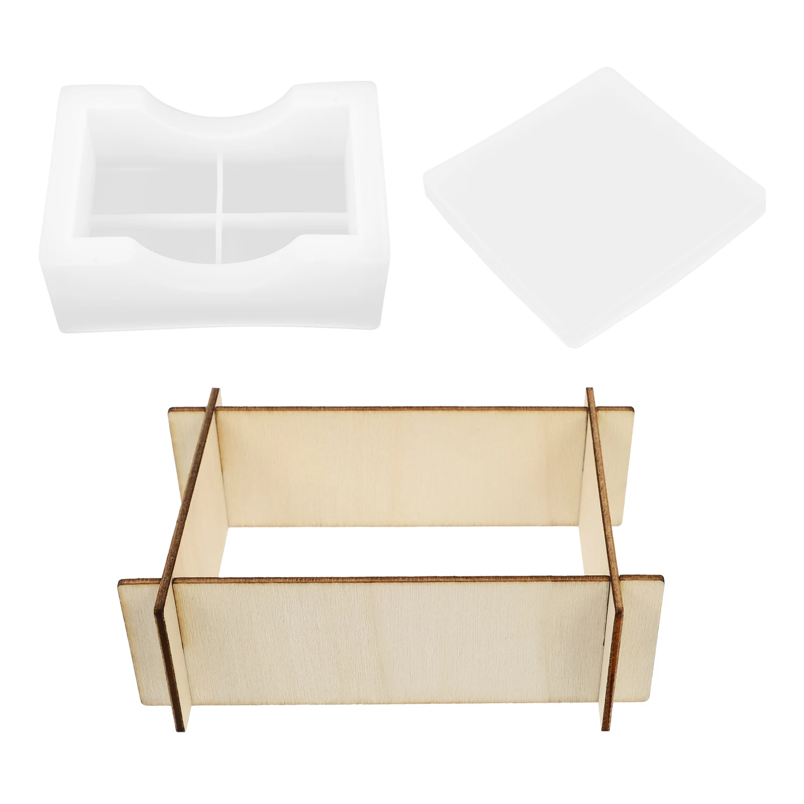 

3 Pcs Accents Decor Coaster Mold Molds Coaster Silicone Cup Mat Mold Mould Cup Mat Resin Silicone Craft Gift Box