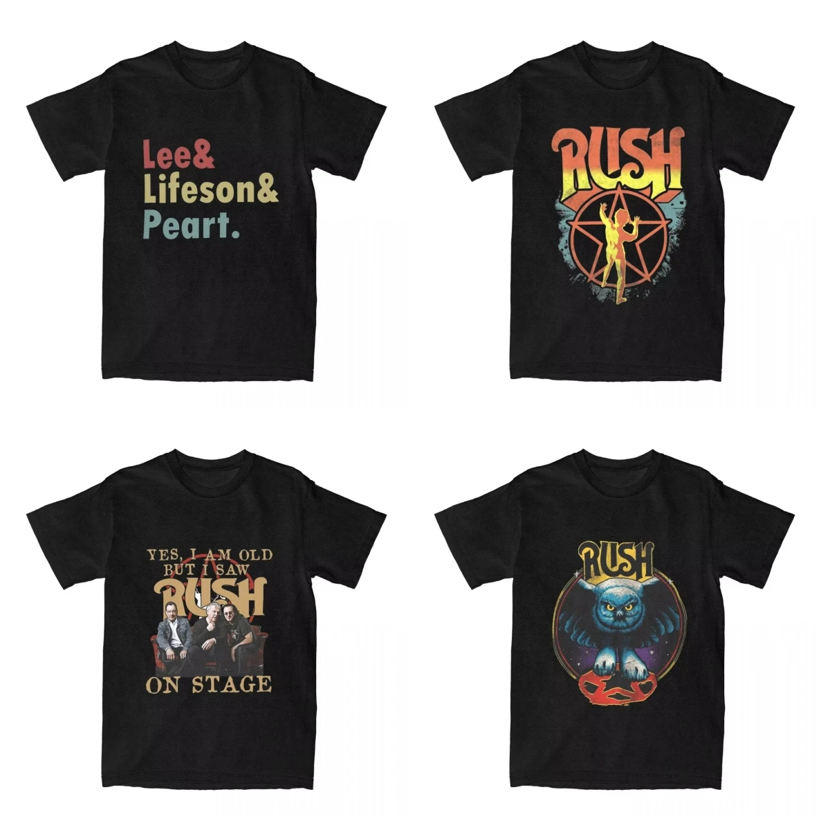 

Летняя модная футболка Rush Rock Band из 100% хлопка с круглым вырезом и короткими рукавами, повседневный принт, 1981, тур, высокое качество