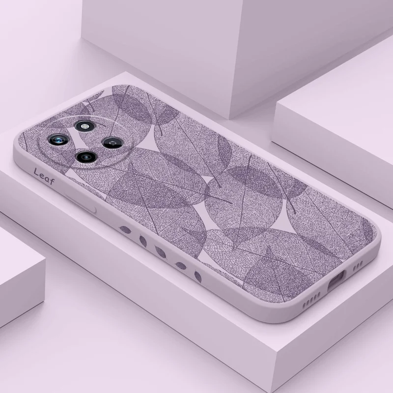 

Green Leaf Veins Phone Case For OPPO Realme 14 13 12 11 10 9 9i 8 8i 7 Pro Plus C35 C21Y C25Y C25 4G 5G Liquid Silicone Cover