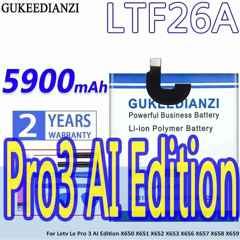 

Аккумулятор LTF26A 5900 мАч для Leeco Letv LE Pro 3 AI Edition X650 X651 X652 X653 X656 X657 X658 X659 LEX650 LEX651 LEX652