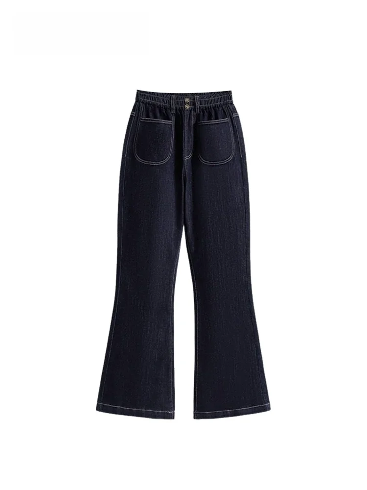 

plus Size Denim Jeans Women's Autumn Winter High Waist Slim Fit High Heel Pants Korean Sle Cotton Polyester Elastic Fabric