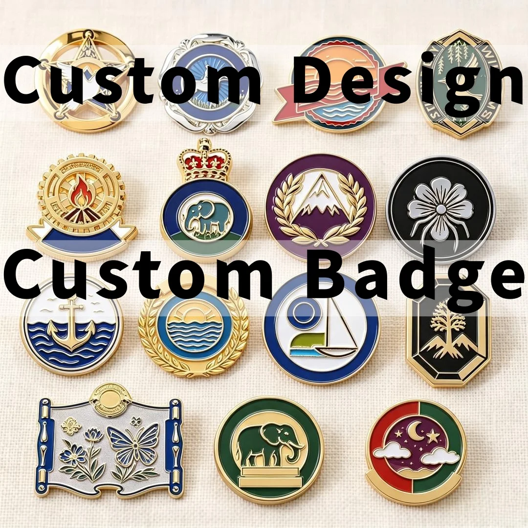 Custom Enamel Lapel Pins Custom Gold Pins Cheap Nature Animal Ocean Metal Silver Badge Custom Clothing Decorative Souvenir Pin