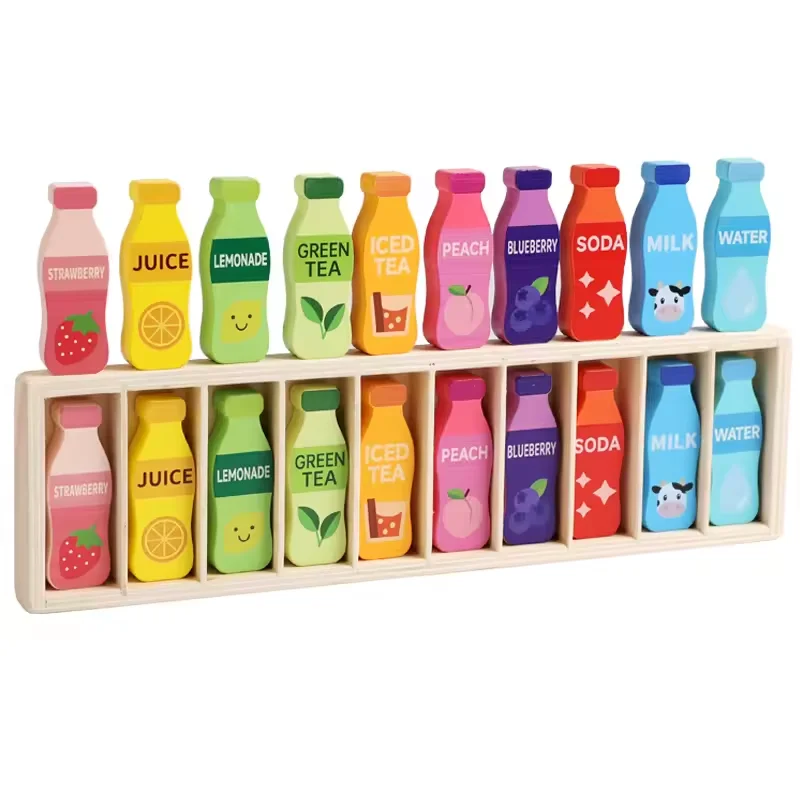 Fun Guessing Bottle Color Challenge Game Set Beverage Matching Toy Memory and Logic Thinking Training Educational Board ToyGift﻿