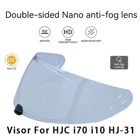 Helmet Visor for  HJC i70 i10 HJ-31 Motorcycle Double-sided Nano Anti-fog Lens Shield Motorbike Accessorie Winter lenses Glasses