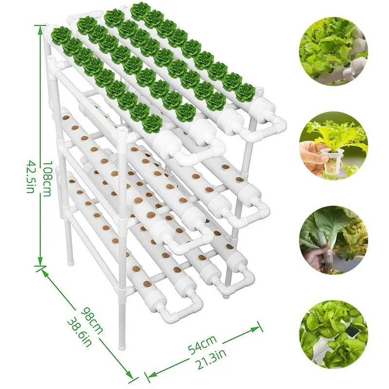 

Planting Sites 3 Layers Horizontal Hydroponic Grow Kit Garden Plant Vegetable Planting Grow Box Deep Water Culture System