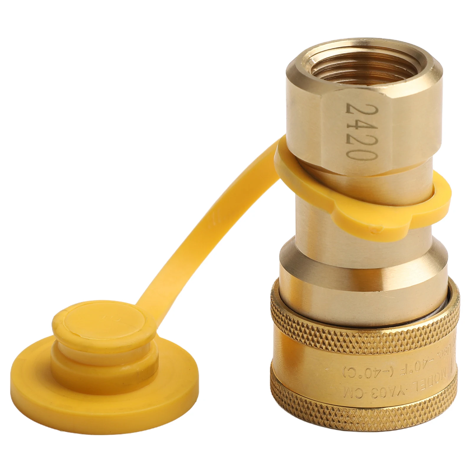 Brass 1/2 Inch Natural Gas Propane Quick Connect Adapter Disconnect Connector With Male Insert Plug 1/2