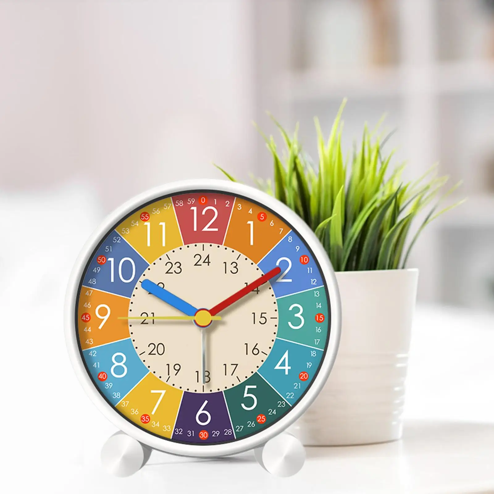 Kids Bedside Analog Alarm Clock Silent Non Ticking for Bedroom Decor Stylish