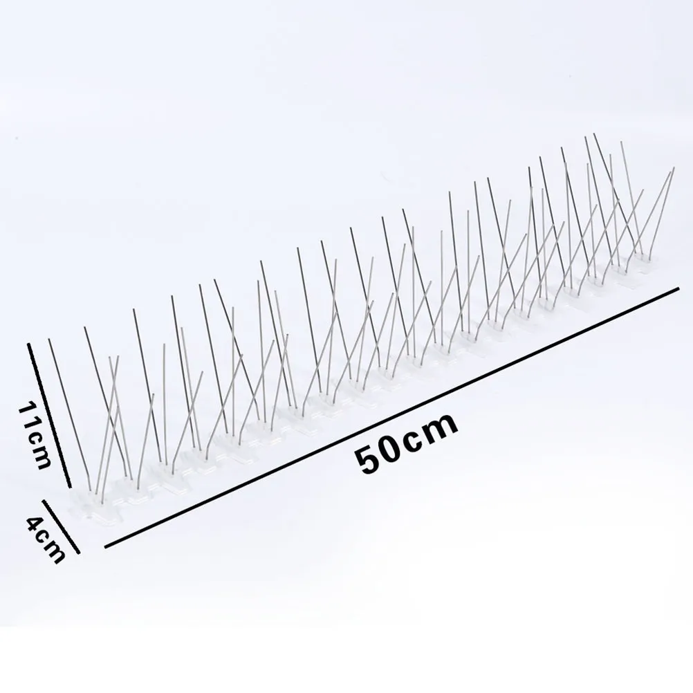 6Pcs Stainless Steel Bird Spikes Anti Bird Protection Flexible Base Design for Garden Fence Roof Balcony Windowsill Effective
