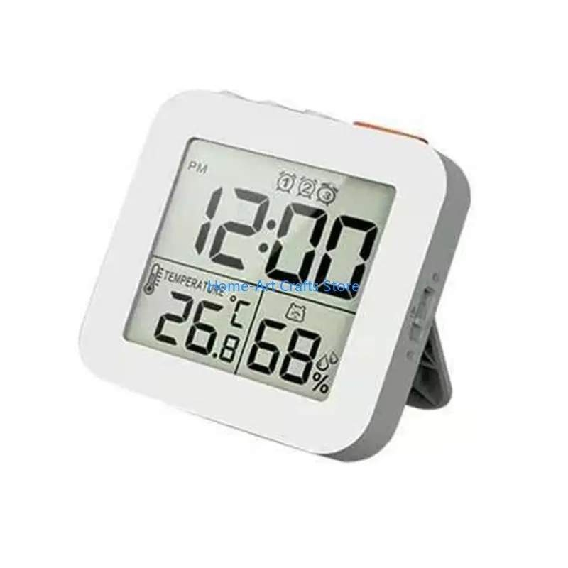 Y3NA Desktop Digital Alarm Clock with Hygrometer Backlight Screen Snoozes Feature