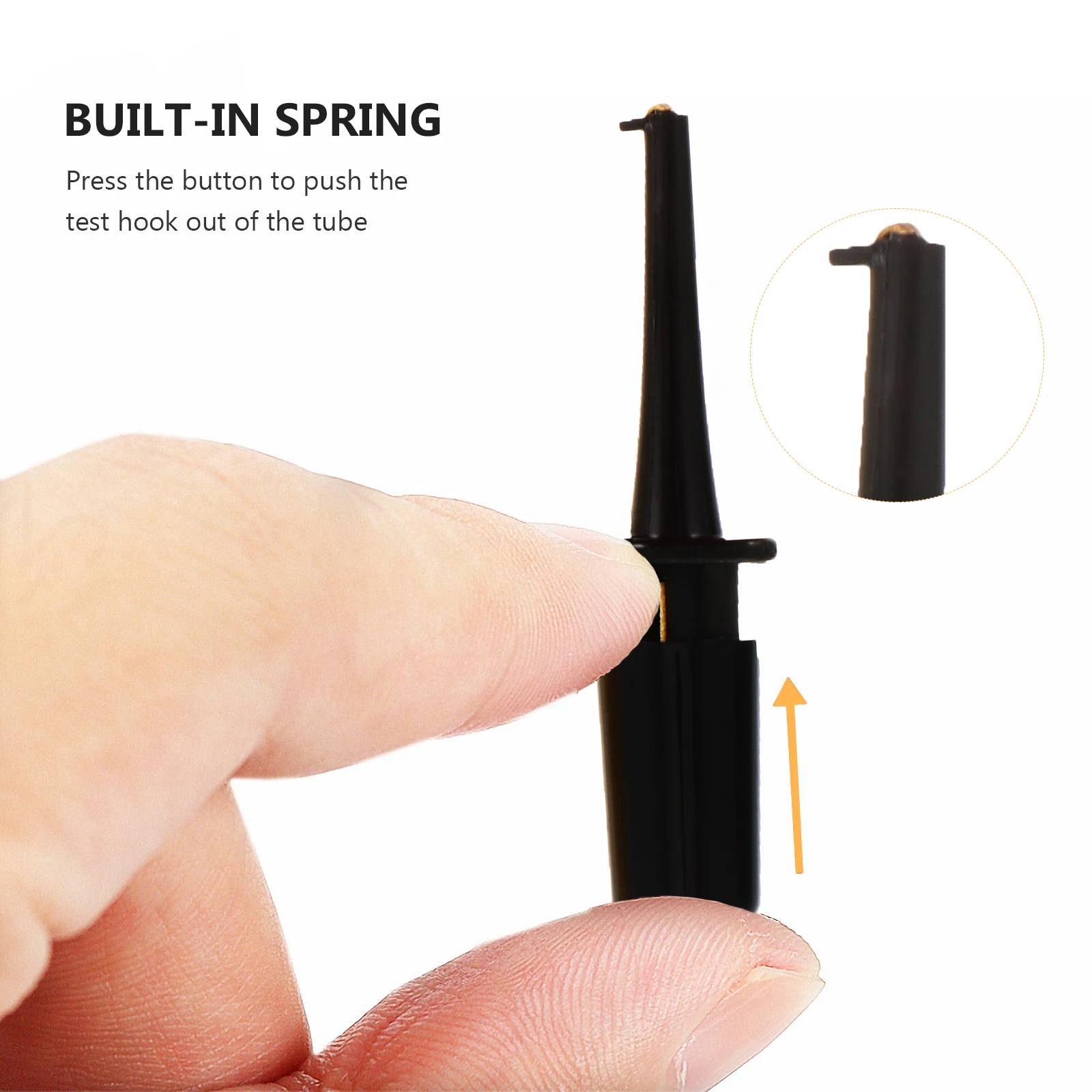 

20 Pcs Test Clip Hook Grabber Round Mini Probe for Electronics Repair Multimeter Testing Insulation Spring