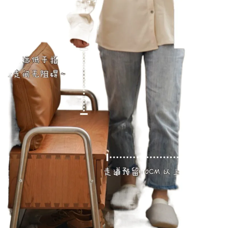 Small apartment corridor shoe stool solid wood home door can sit