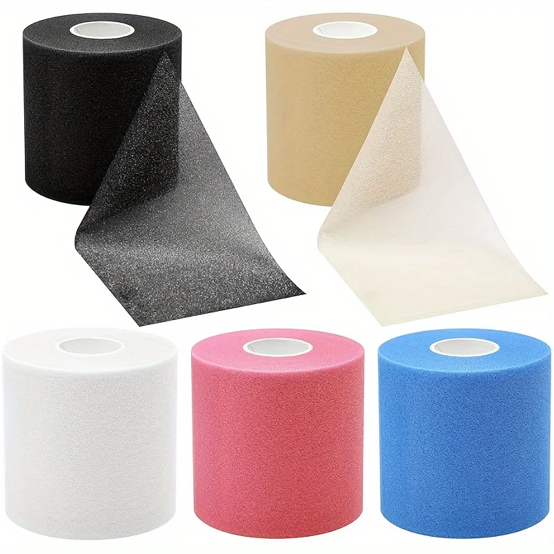 1 Roll Sports Tape White Patch Bandage Self Wrap Bandages Elastic Tape Flexible Stretch Bandages For Sports Knee,Wrist Sprain