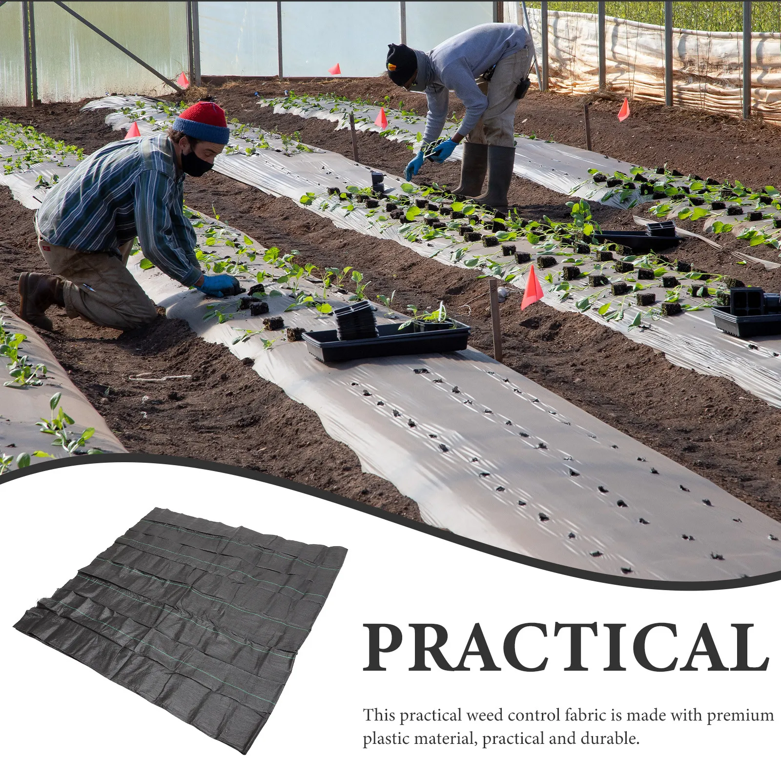 Plastic Weed Control Fabric Garden Landscape Fabric Outdoor Ground Cover Moisture Retention Weeding Cloth for Tree Protection