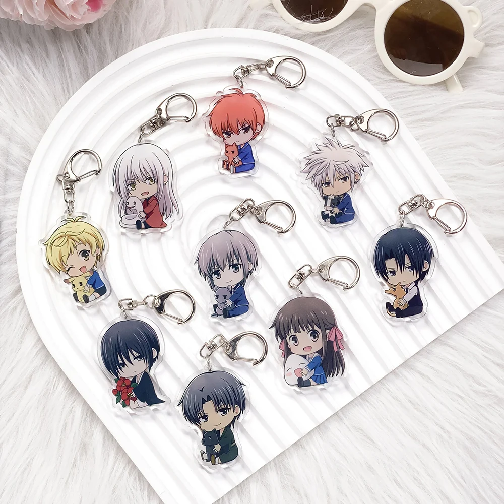 Llavero Acrílico de Anime Fruits Basket, 1/9 Piezas, Accesorios Divertidos y Lindos para Bolsos, Colgante para Mochila, Regalo para Amigos