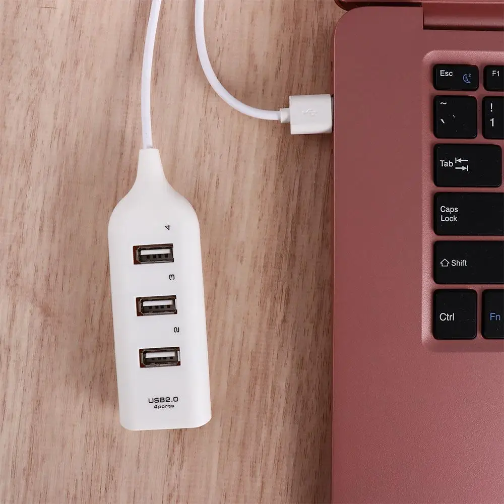 Adaptor Hub USB Splitter Aksesori Komputer Adaptor Daya Penerima Notebook 4 Port USB 2.0 Hub USB Hub Ekspander Ganda