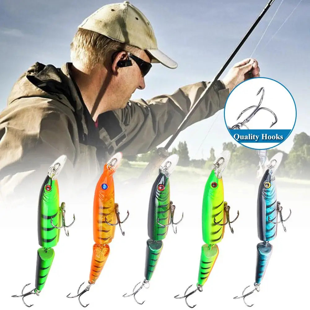 

105mm 12g 2 Sections Minnow Lure Swimbait Jointed Sinking Fishing Lure Diving Multi Jointed Bait For Trout Bass Pike M1Q3