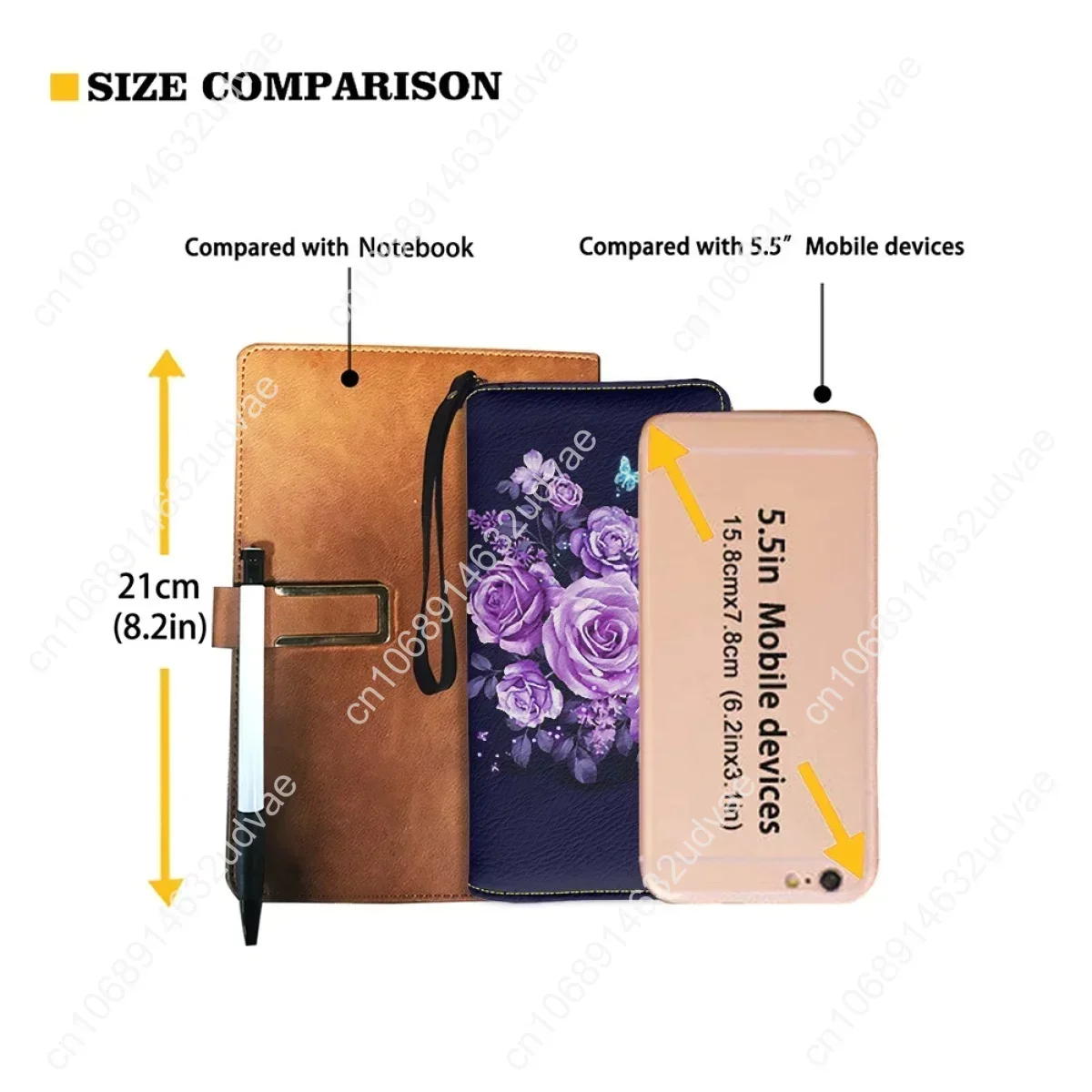 Cartera de cuero de lujo con diseño de rosa de flores coloridas para mujer, billetera delgada de viaje informal con cremallera, monedero ligero para niñas