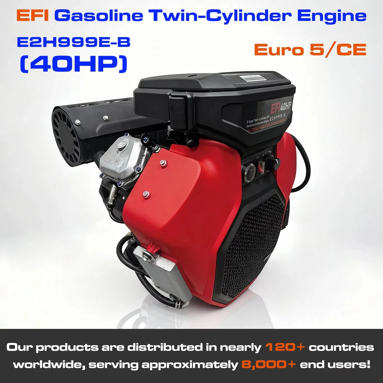 Special Offer 999cc 4-Stroke V-Twin EFI Gas Euro 5 Compliant 40HP Electronic Speed Control Multi Port Injection Construction