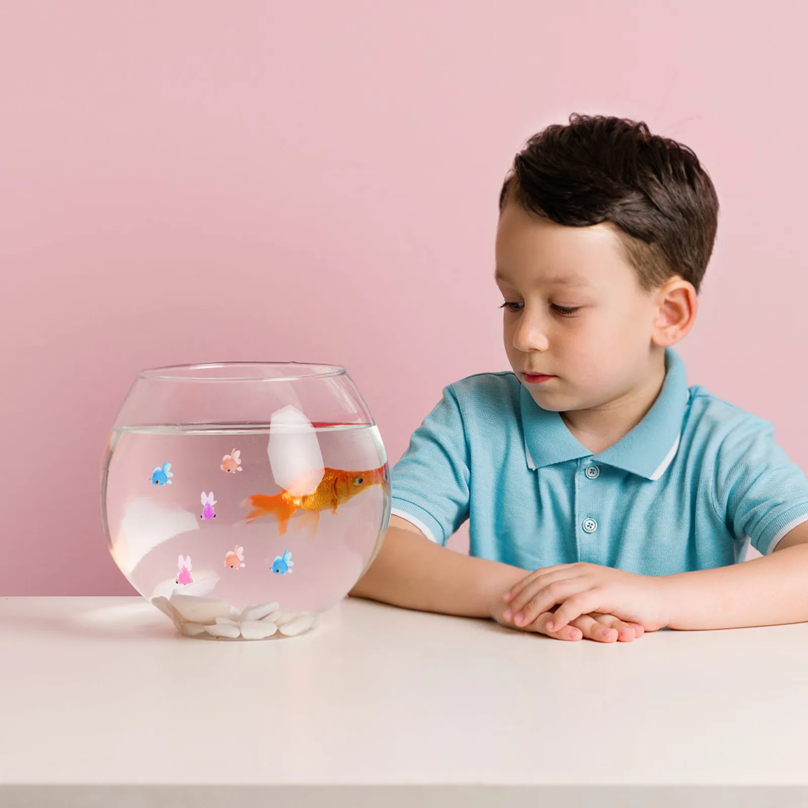 

20Pcs Simulation Goldfish Lifelike Aquarium Ornaments Realistic Educational Props Artificial Fish Decorations Floating Fish Toy