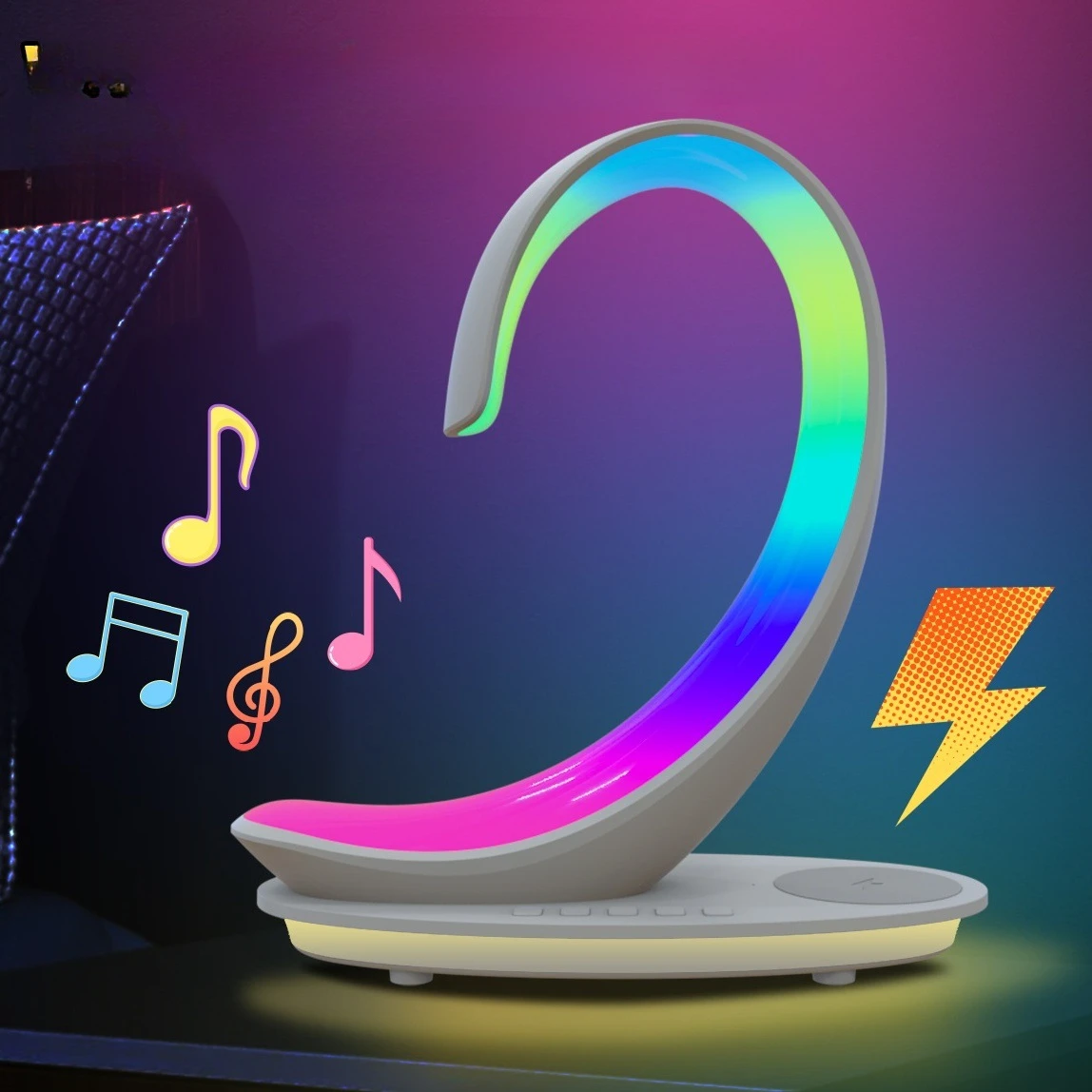 Ornamento mobile per altoparlante Bluetooth wireless, piccola luce notturna