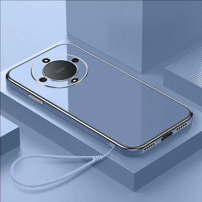 Для Honor X9B Роскошный чехол с квадратным покрытием Honor X9A Чехол для телефона Honor Magic5 Lite Противоударный мягкий силиконовый чехол на заднюю панель Fundas