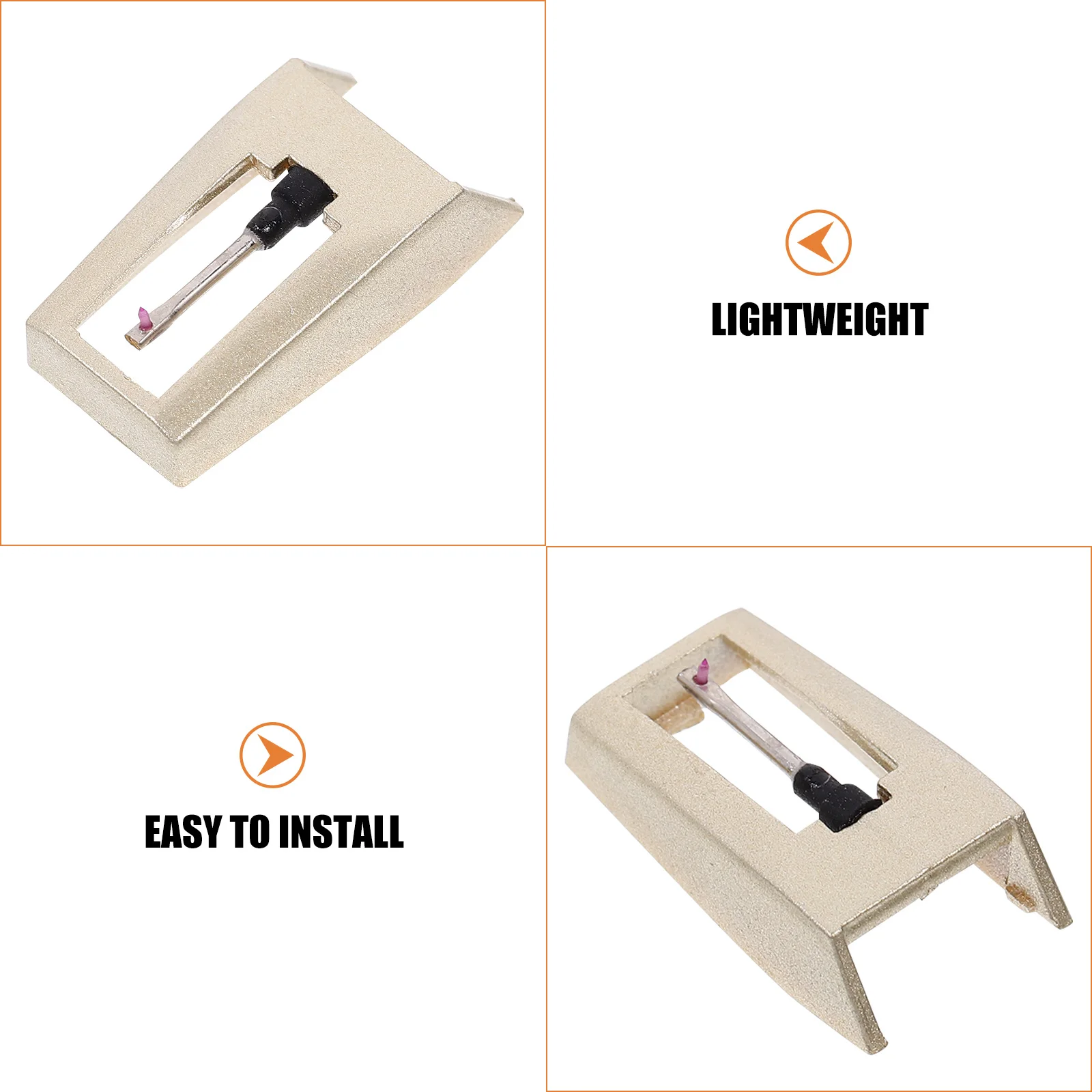 2 قطعة إبرة لاعب سبائك الألومنيوم ستايلس عالية الدقة الصوت هيكل متين توافق متعدد الاستخدامات