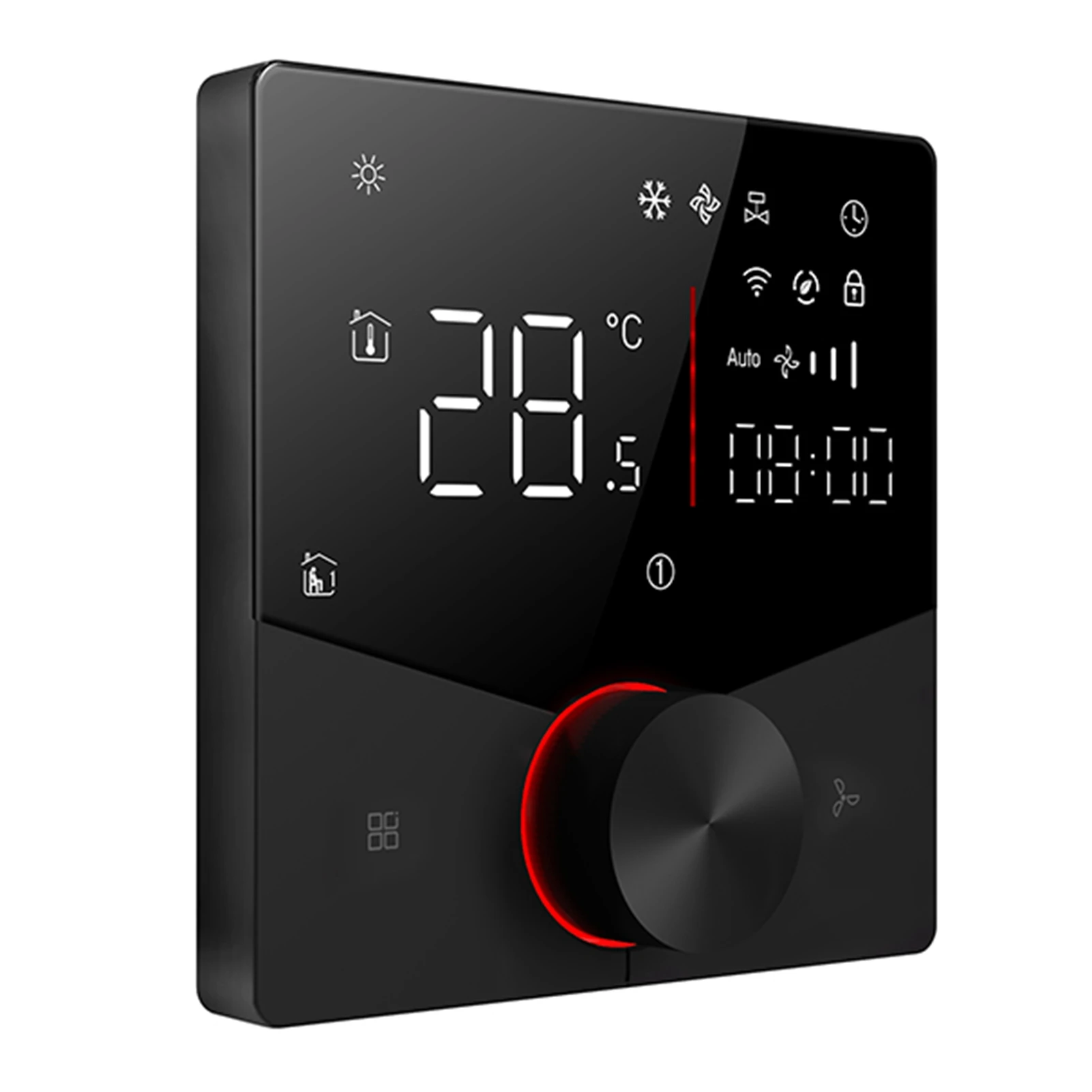 Controlador de temperatura de aire acondicionado Central, aire acondicionado de 4 tubos, interruptor WIFI, termostato inteligente, Panel LED táctil inteligente